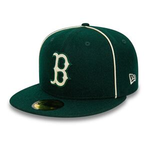 newera Boston Red Sox Team Piping Wool Dark Green 59FIFTY Fitted Cap - Green - Size: 8 - male