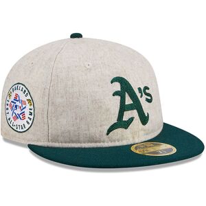 newera Oakland Athletics Melton Wool Light Beige Retro Crown 59FIFTY Fitted Cap - Cream - Size: 7 1/8 - male