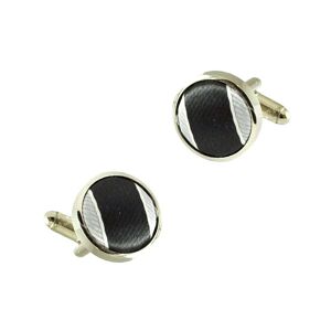 Black, Silver & White Cufflinks