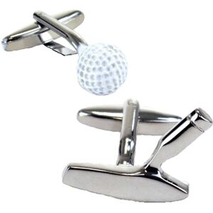 Golf Ball and Putter Novelty Cufflinks