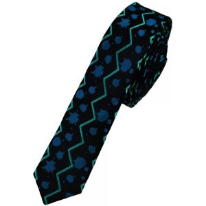 Midnight Blue Patterned Ultra Skinny Silk Tie Limited Edition By Ashley Victoria