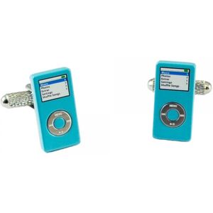 Music Player Novelty Cufflinks - Blue