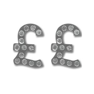 Pound Sign With Crystal Stones Novelty Cufflinks