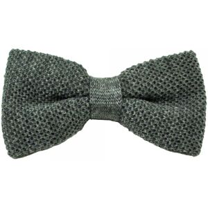 Profuomo Grey Wool Knitted Bow Tie