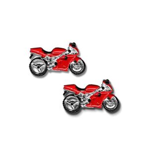 Red Motorbike Novelty Cufflinks