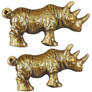 Rhino Wildlife Safari Animal Cufflinks