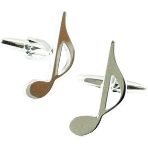 Silver Quaver Music Note Novelty Cufflinks