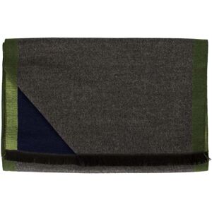 Tresanti Celeste Charcoal Grey & Navy Blue with Green Trim Reversible Scarf