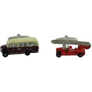 Vintage Coach & Fire Engine Novelty Cufflinks