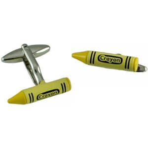 Yellow Crayon Novelty Cufflinks