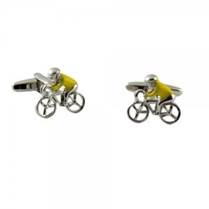 Yellow Jersey Cycling Novelty Cufflinks