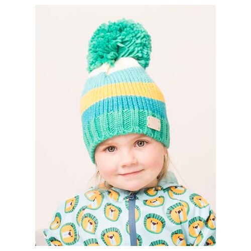 Outlet Blade & Rose   Green and Mustard Bobble Hat