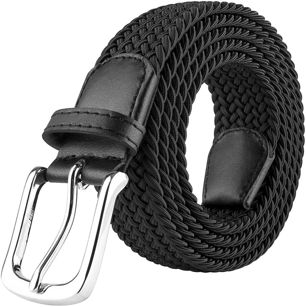 Ze Enzo (Black, XL) Enzo Elasticated Belts Men Ladies Stretch Belts