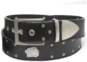 Atlas for Men Men's Black Studded Belt  - BLACK - Size: 41â…” in