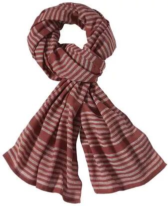 Atlas for Men Men's Terracotta Striped Scarf  - TERRACOTTA - Size: One Size