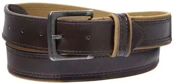 Atlas for Men Men's Stylish Dual Material Brown Belt  - LIGHT BROWN - Size: 41â…” in