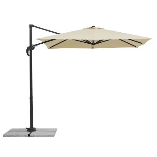 Schneider Schirme Rhodes Junior 2.3m Square Cantilever Parasol Schneider Schirme Colour (Fabric): Natural  - Size: 88cm H X 48cm W X 29cm D