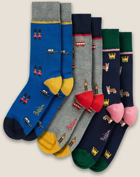 Boden Favourite Socks London Mix Pack Men Boden  Size: ONE