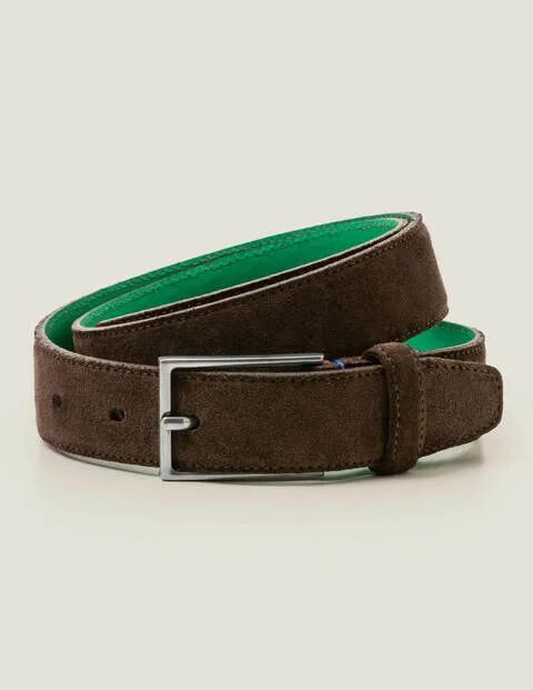 Boden Smart Suede Belt Brown Men Boden Leather Size: 34-36