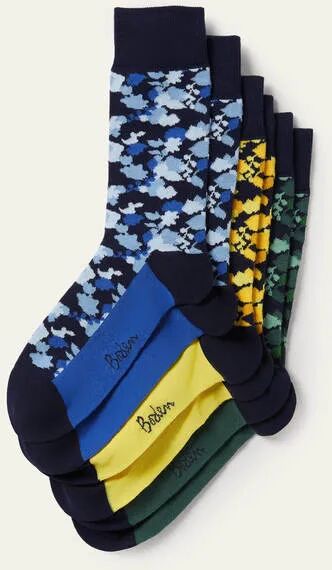 Boden Favourite Socks Floral Mix Pack Men Boden  Size: ONE