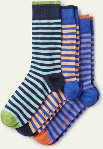 Boden Favourite Socks Multi Fine Stripe Pack Men Boden  Size: ONE