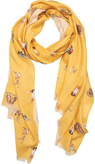 Wrendale Designs 'Woodlander' Woodland Animal Scarf