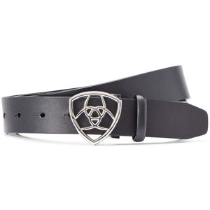 The Shield Belt in Black Leather, Size: XS by Ariat