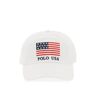POLO RALPH LAUREN baseball cap in twill with embroidered flag  - White - female - Size: One Size