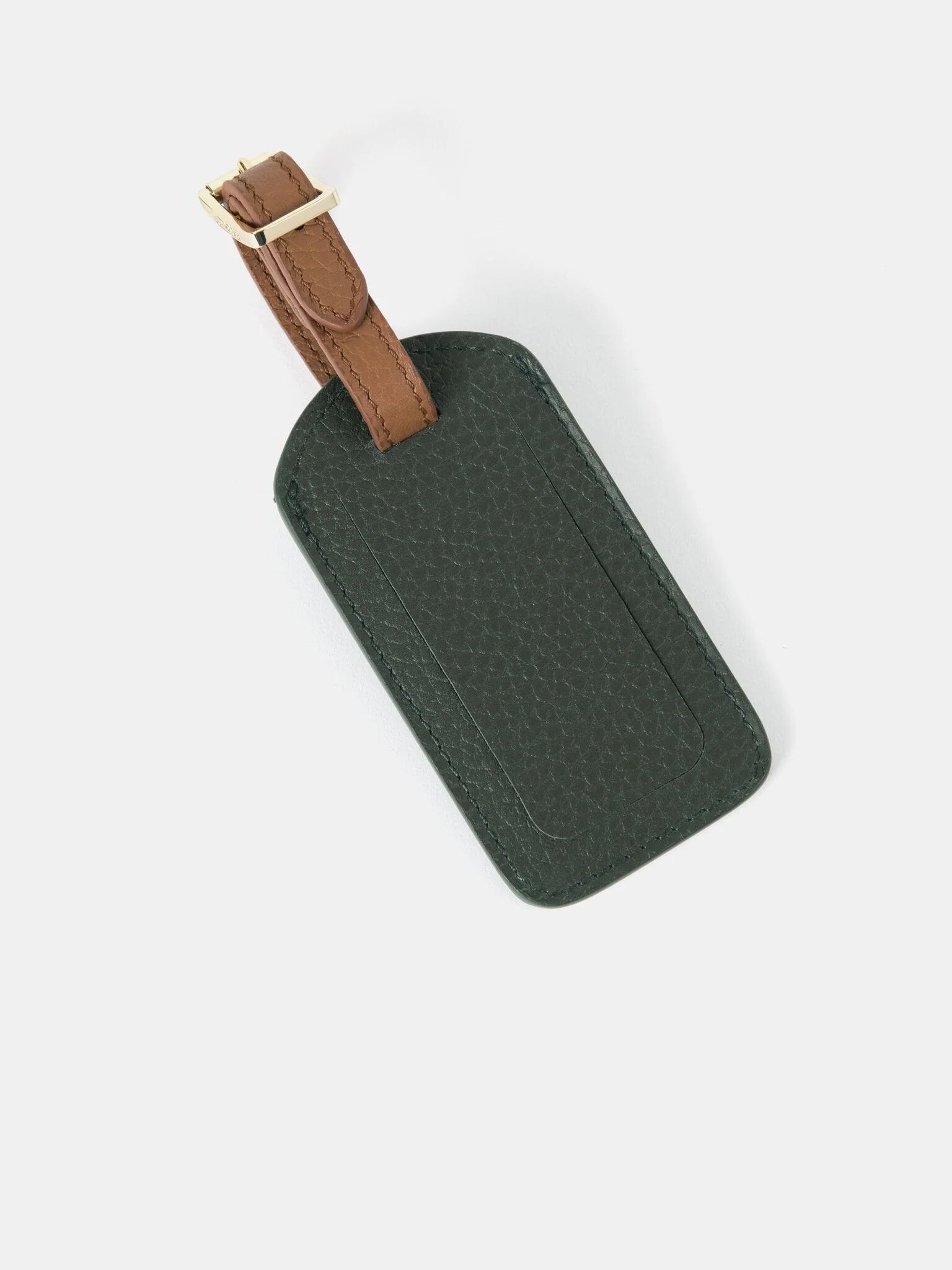 The Cambridge Satchel Company Leather Luggage Tag Ivy Havana Calf Grain Unisex