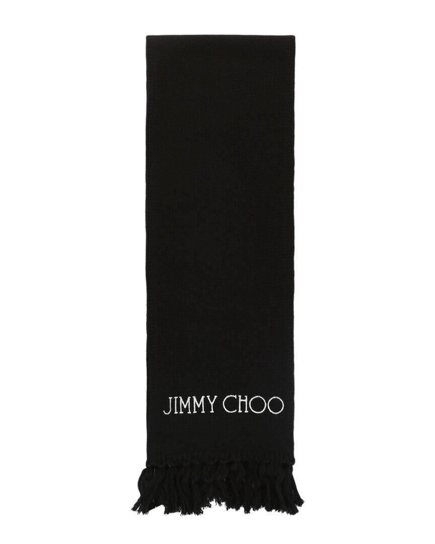 Jimmy Choo Wool Scarf Black NoSize