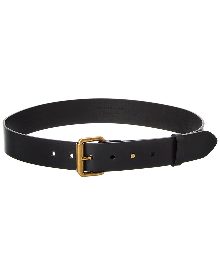 Saint Laurent Motorcycle Leather Belt Black 85