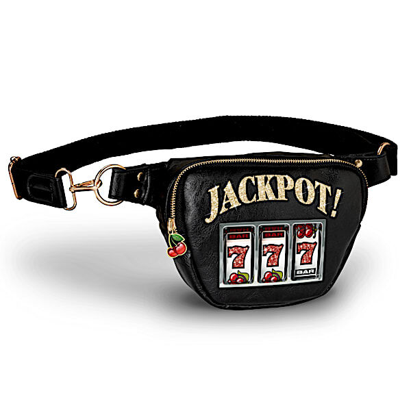The Bradford Exchange Jackpot Faux Leather Belt Bag With Cherry Zipper Pull
