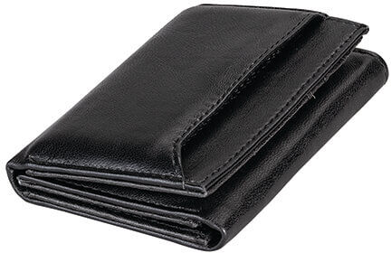 Miles Kimball Genuine Leather RFID Trifold Wallet - Black