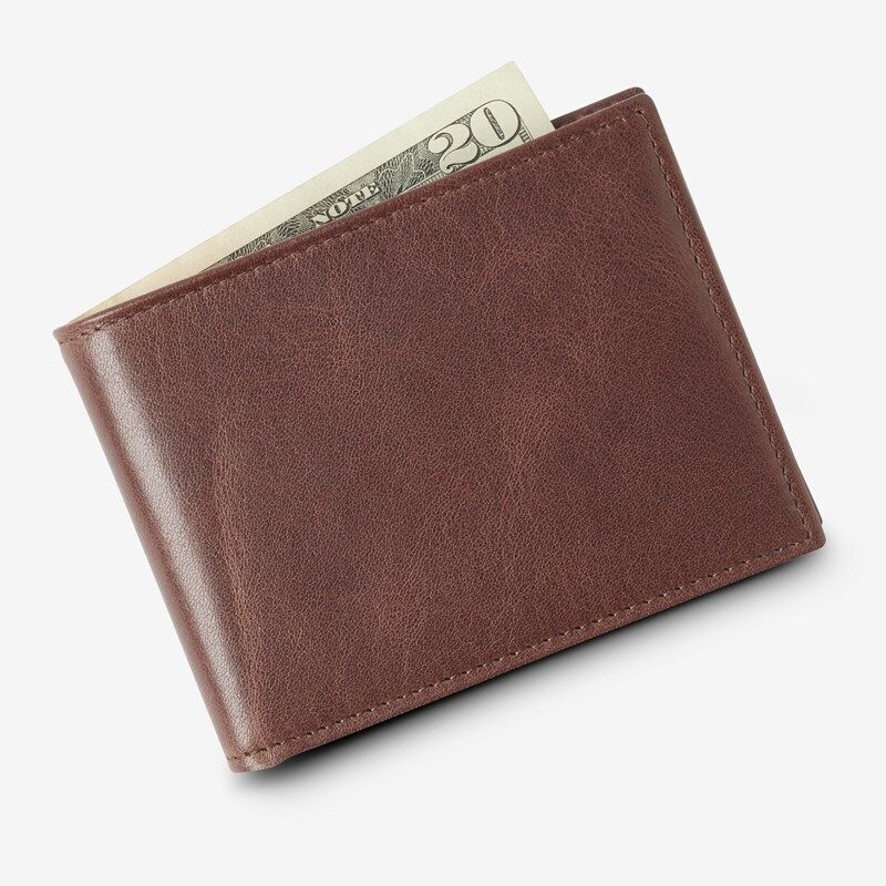 Allen Edmonds Slim Bifold Wallet in Brown Leather