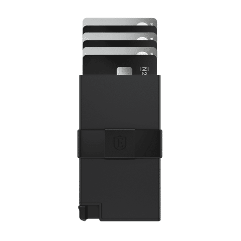 Aluminum Cardholder Smart Wallet Slim Hard Trackable RFID Brushed Black Ekster®
