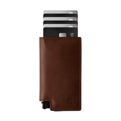 Slim Pemium Leather Wallet Vachetta Parliament Trackable RFID Blocking Bergamo Brown Ekster®