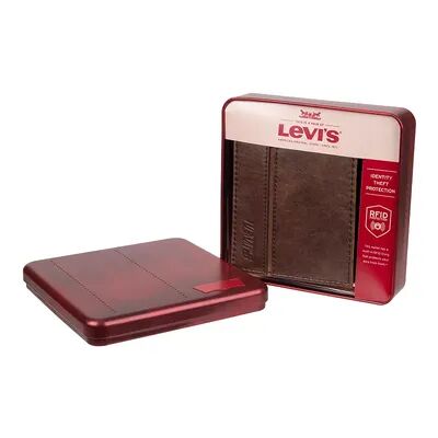 Levi's Men's Levi's RFID-Blocking Extra Capacity Slimfold Wallet, Brown