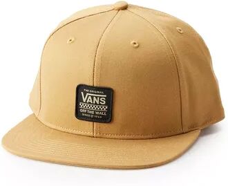 Vans Men's Logo Snapback Hat, Med Brown