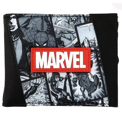 Licensed Character Men's Marvel Digital Print Bifold Wallet, Multicolor