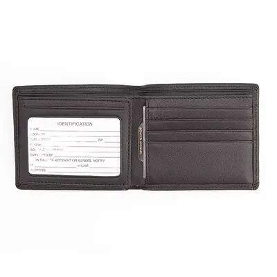 Royce Leather RFID-Blocking Men's Bifold Wallet, Black