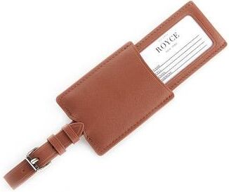 Royce Leather Retractable Leather Luggage Tag, Lt Brown