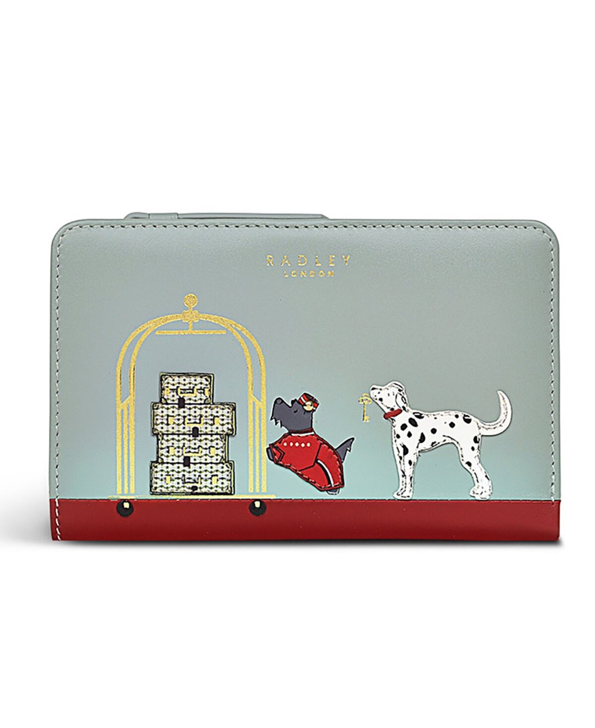 Radley London Luggage Trolley Mini Bifold Wallet - Eucalyptus