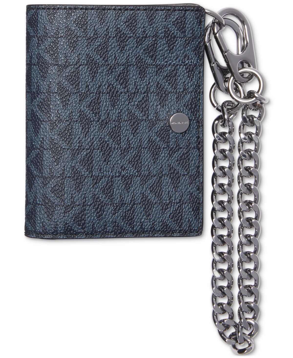 Michael Kors Men's Zip Billfold Logo Wallet & Chain - Admiral Blue