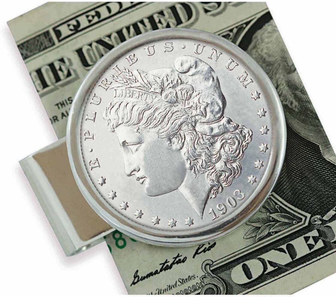 American Coin Treasures Men's American Coin Treasures Sterling Silver Morgan Dollar Coin Money Clip - Silver