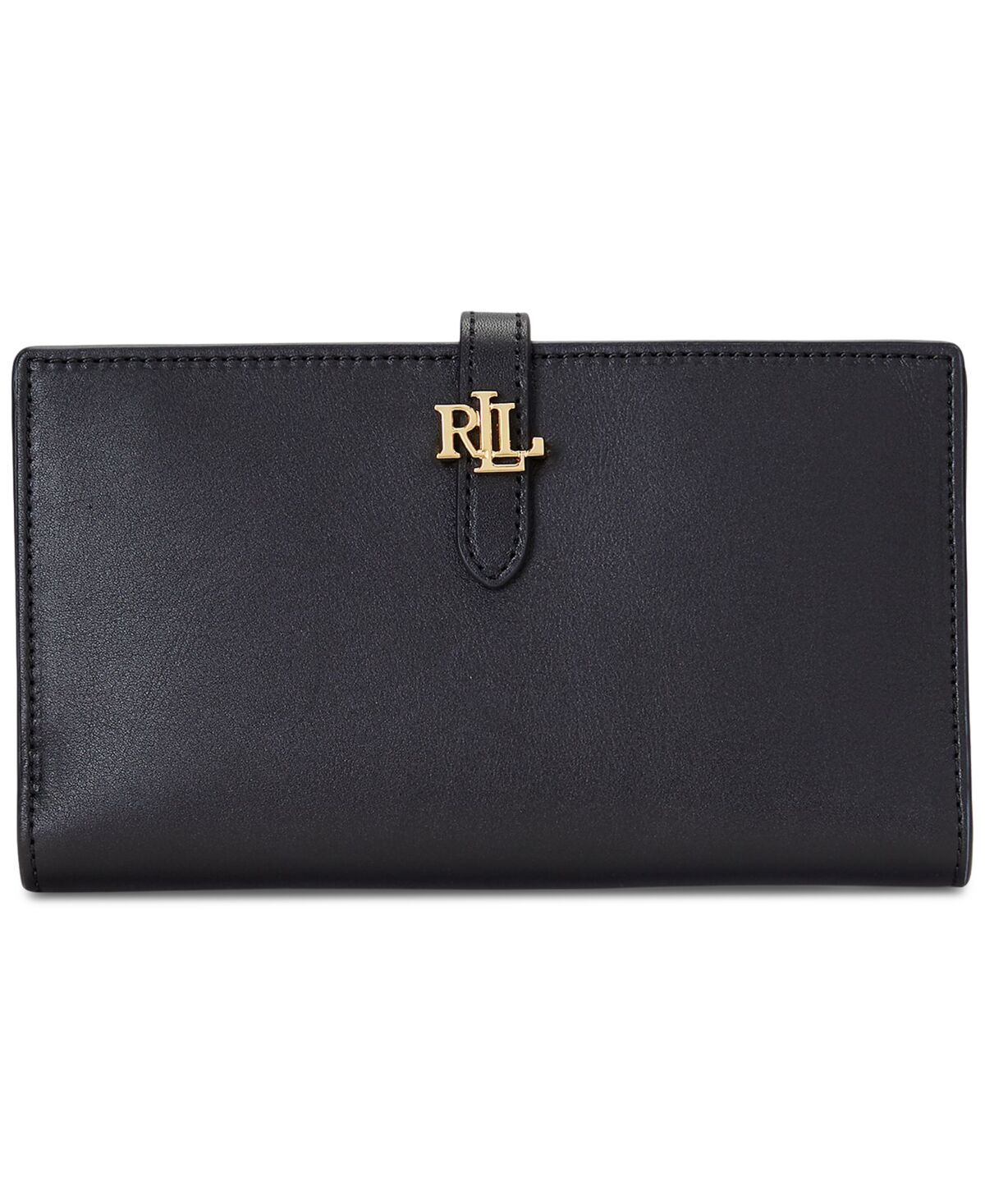 Lauren Ralph Lauren Logo Leather Bifold Wallet - Black