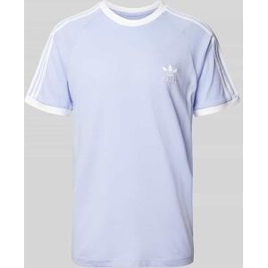 adidas Originals T-Shirt mit Label-Stitching Modell '3-STRIPES' - men - LILA - M