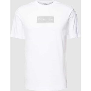 CK Calvin Klein T-Shirt mit Label-Detail, Größe L - EUR - Weiss - L