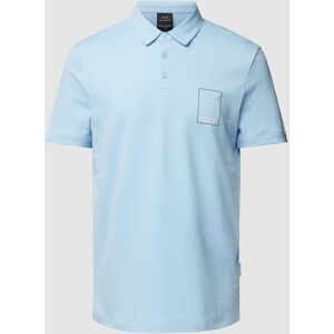 ARMANI EXCHANGE Regular Fit Poloshirt mit Label-Detail, Größe L - EUR - Sky - L