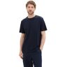 TOM TAILOR T-Shirt, mit Pique Struktur  sky captain blue sky captain blue