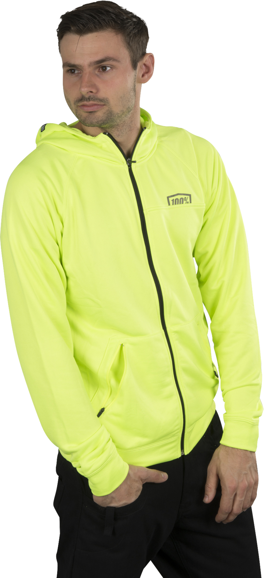 100% Hoodie 100% Union Fluo-Gelb